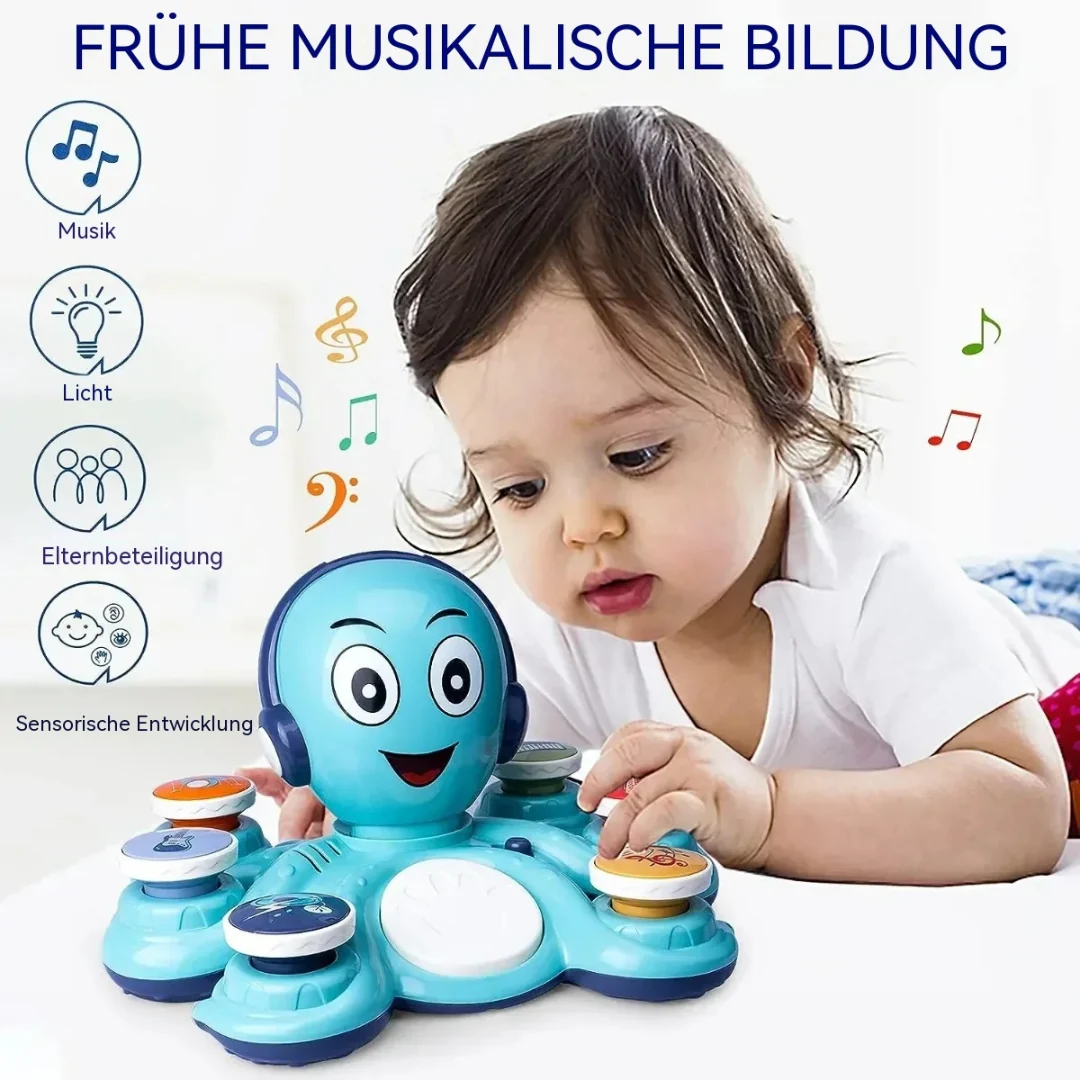 Oktopus Musikspielzeug | Interaktives Lernspielzeug Kleinkind Melodien Motorik – Bild 6