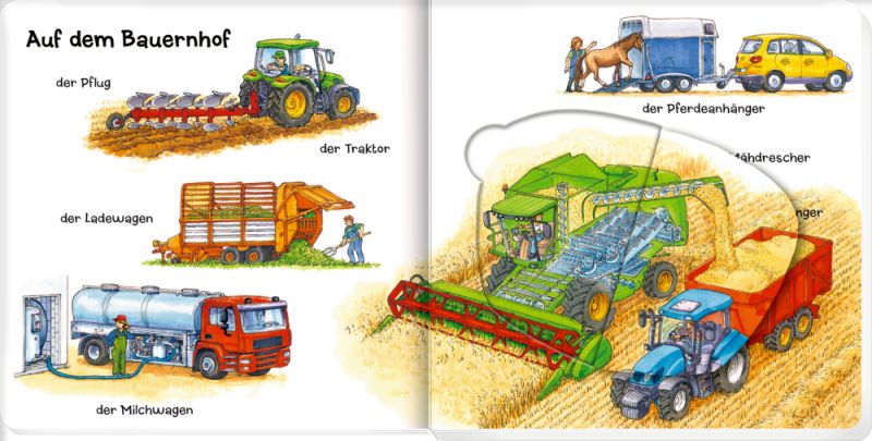 Löschen, baggern, pflügen: Mein Fahrzeuge-Klappenbuch – Bild 4