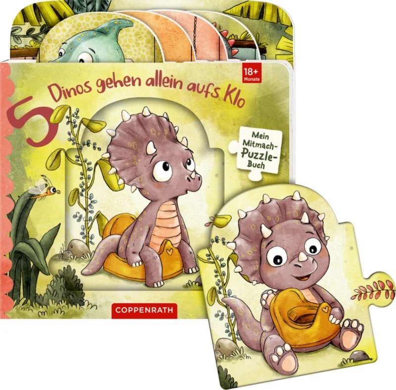 Mein Mitmach-Puzzle-Buch: 5 Dinos gehen allein aufs Klo – Bild 3