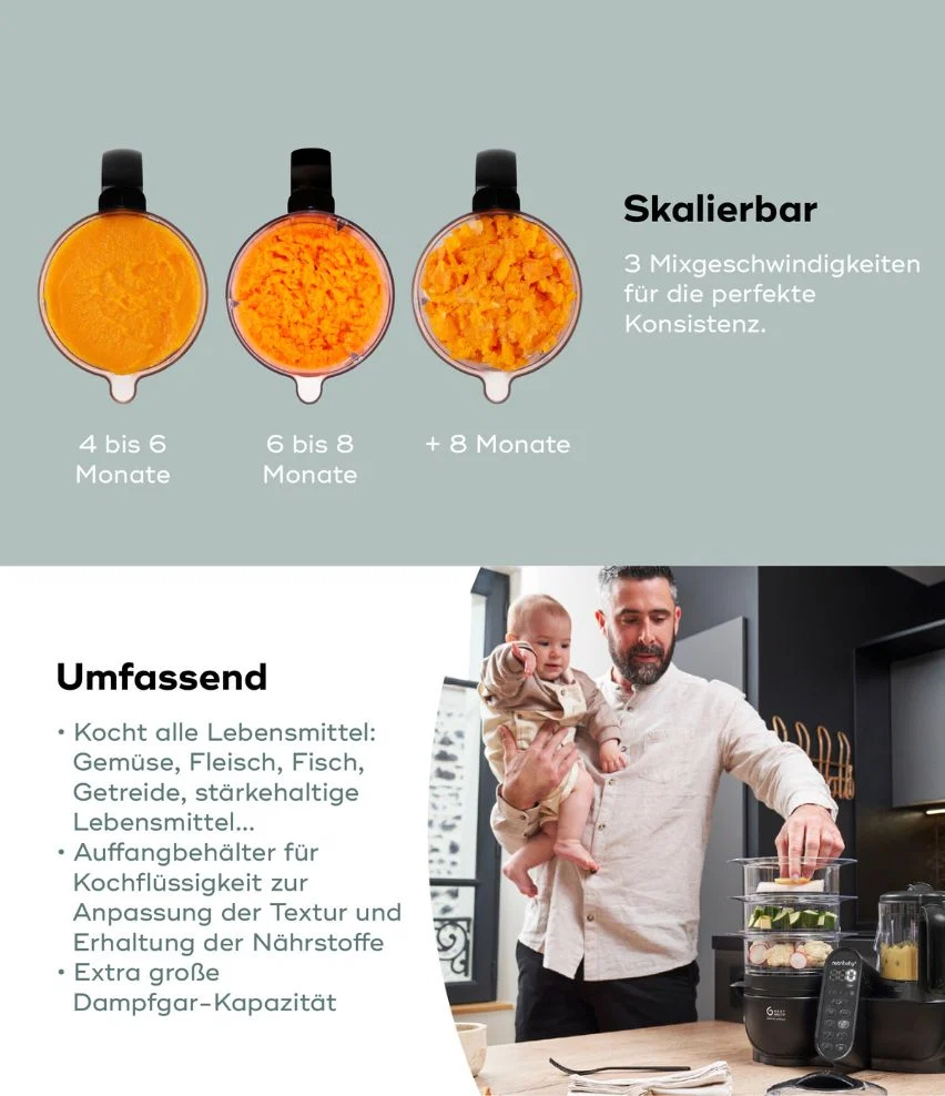 Babynahrungszubereiter Nutribaby(+) XL - 6 in 1 für frische Babymahlzeiten – Bild 8