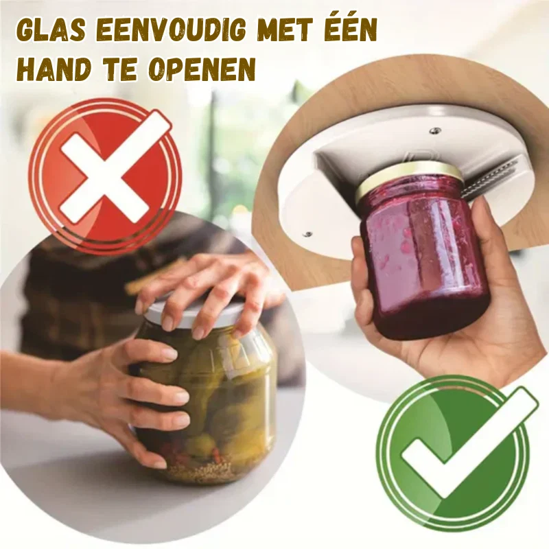 Deckelöffner Unterbaumontage - Einhändiger Glasöffner für Küche – Bild 4